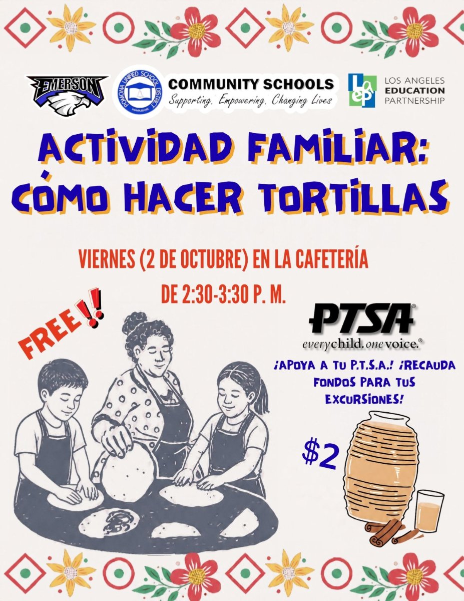 PTSA Fun Family Tortilla Making Activity